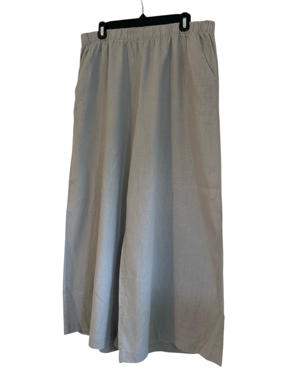 Stella Carakasi | Light Grey Wide Leg Crop Pant | Size XL